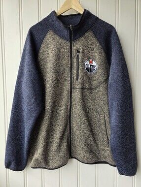 Edmonton Oilers G-III Sports Carl Banks Switchback Raglan Full Zip Jacket XL